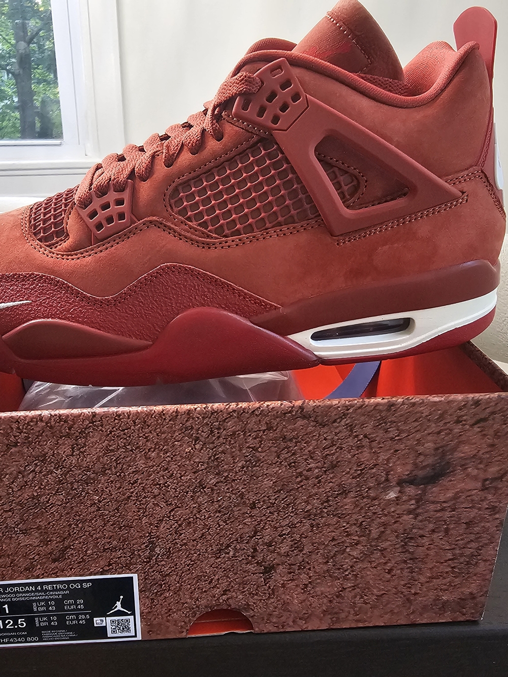 Nike Air Jordan 4 Retro OG SP "Bike" in Red and White, These Are The "Bricks" - Picture 5 of 6